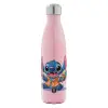 Μεταλλικό παγούρι θερμός Ροζ Ιριδίζον (Stainless steel), διπλού τοιχώματος, 500ml
