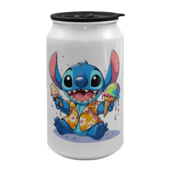 Stitch Ice cream, Κούπα ταξιδιού μεταλλική με καπάκι (tin-can) 500ml
