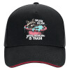 DRILL Adult Ultimate Hat BLACK/RED, (100% COTTON, ADULT, UNISEX, ONE SIZE)