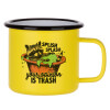 Metallic enamel MATT Yellow cup 360ml
