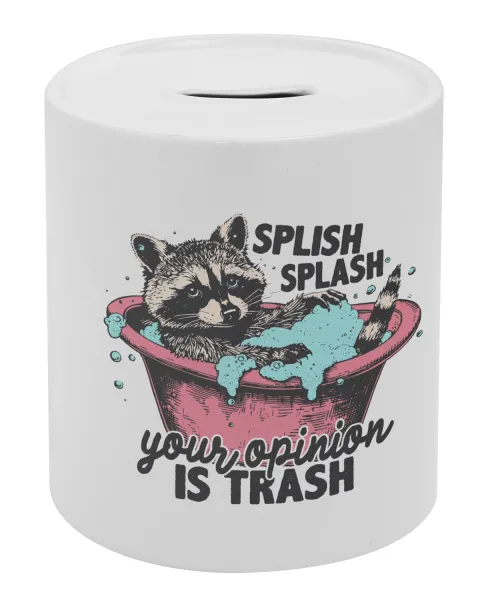 Splish splash your opinion is trash — Κουμπαράς πορσελάνης με τάπα