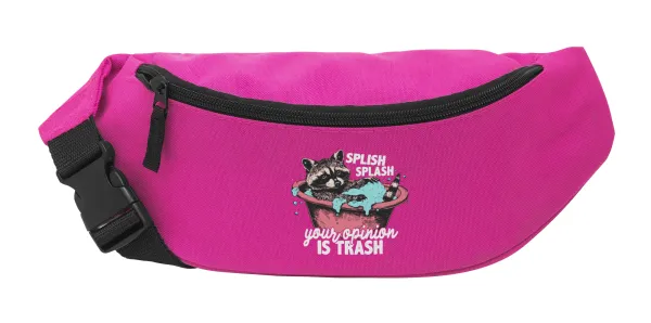Splish splash your opinion is trash — Unisex waist bag (banana) in PINK color with 2 pockets
