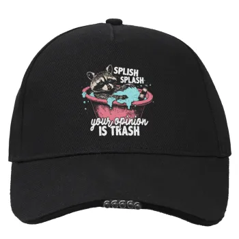 Splish splash your opinion is trash, Work & Activity LED Light Cap – Perfect for Night & Low Light Conditions (100% COTTON, ADULT, UNISEX)