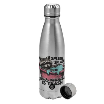 Splish splash your opinion is trash, Μεταλλικό παγούρι νερού, ανοξείδωτο ατσάλι, 750ml