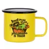 Metallic enamel MATT Yellow cup 360ml