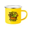 Yellow Enamel Metallic Cup 360ml