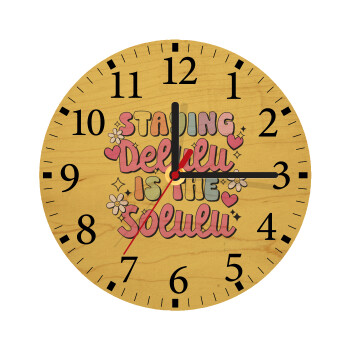 Delulu, Ρολόι τοίχου ξύλινο plywood (20cm)