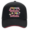 DRILL Adult Ultimate Hat BLACK/RED, (100% COTTON, ADULT, UNISEX, ONE SIZE)