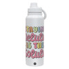 1L Stainless Steel Thermal Bottle with Phone Holder & Double Wall Insulation