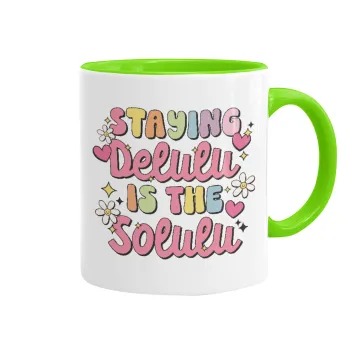Delulu, Mug colored light green, ceramic, 330ml