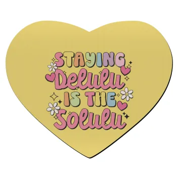 Delulu, Mousepad heart 23x20cm