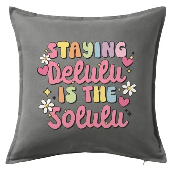 Delulu, Sofa cushion Grey 50x50cm includes filling