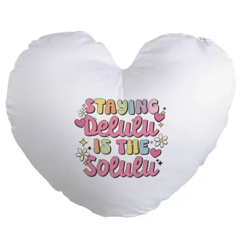 Delulu, Μαξιλάρι καναπέ καρδιά 40x40cm περιέχεται το  γέμισμα