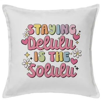 Delulu, Sofa cushion White 50x50cm includes filling