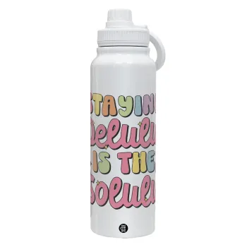 Delulu, Θερμός 1L Ανοξείδωτο με Βάση Κινητού & Διπλά Τοιχώματα