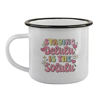 Delulu, Κούπα εμαγιέ με μαύρο χείλος 360ml