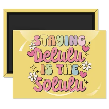 Delulu, Ορθογώνιο μαγνητάκι ψυγείου διάστασης 9x6cm