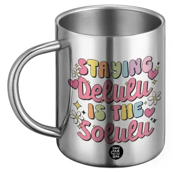 Delulu, Ανοξείδωτη Μεταλλική Κούπα 450ml - Διπλού Τοιχώματος