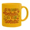 Ceramic coffee mug yellow, 330ml