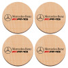 ΣΕΤ x4 Σουβέρ ξύλινα στρογγυλά plywood (9cm)