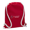 Backpack pouch GYMBAG Red, with pocket (40x48cm) & thick cords