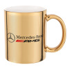 Mug ceramic, gold mirror, 330ml