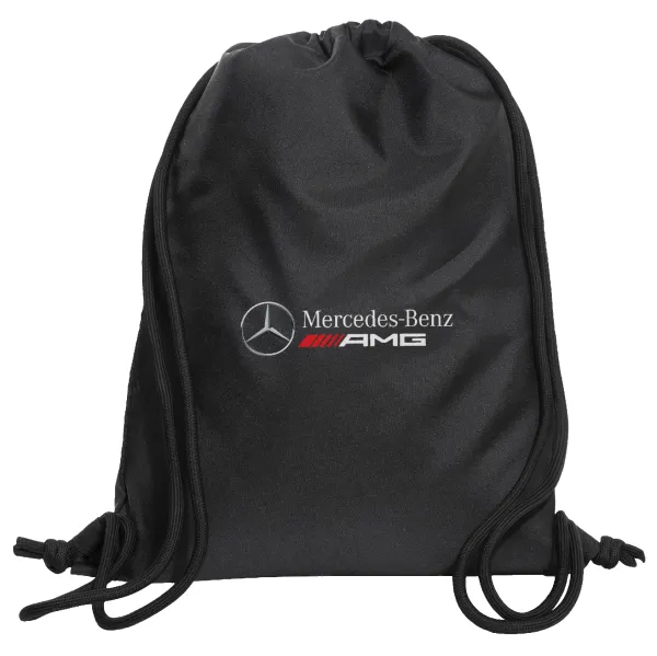 AMG Mercedes — Τσάντα πλάτης πουγκί GYMBAG Μαύρη, με τσέπη (40x48cm) & χονδρά κορδόνια