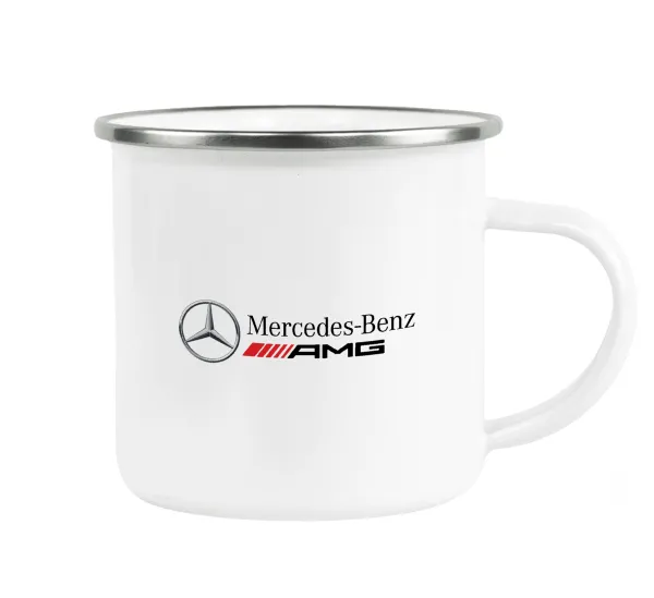 AMG Mercedes — Κούπα Μεταλλική εμαγιέ λευκη 360ml