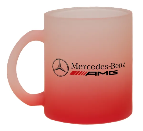 AMG Mercedes — Κούπα γυάλινη δίχρωμη με βάση το κόκκινο ματ, 330ml