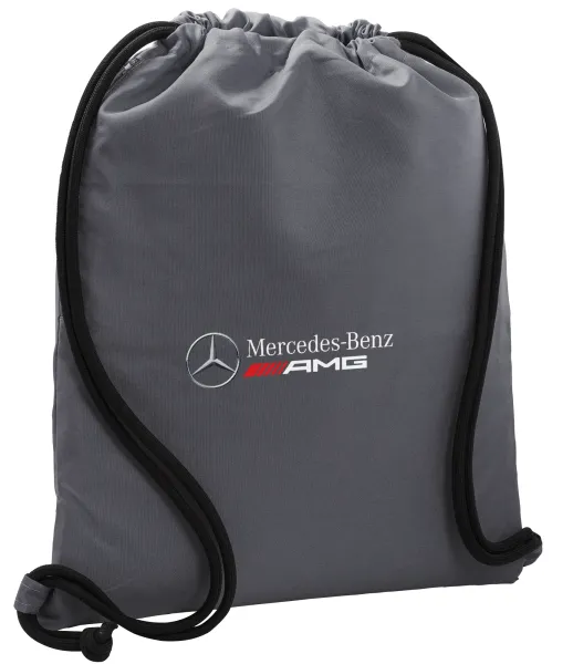 AMG Mercedes — Τσάντα πλάτης πουγκί GYMBAG ΓΚΡΙ, με τσέπη (40x48cm) & χονδρά κορδόνια