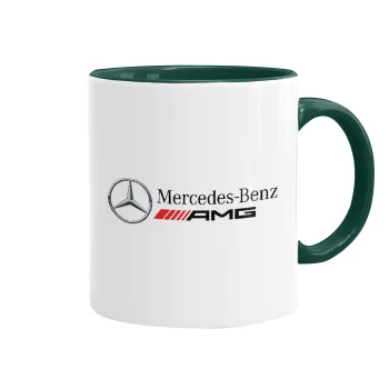 AMG Mercedes, Mug colored green, ceramic, 330ml