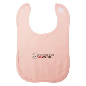 AMG Mercedes, Σαλιάρα με Σκρατς ΡΟΖ 100% Organic Cotton (0-18 months)