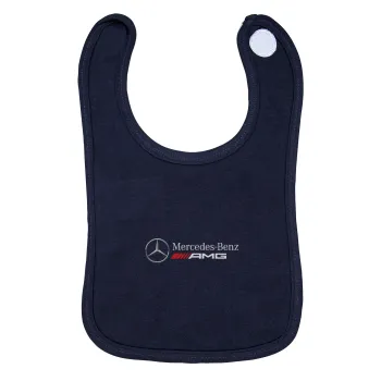 AMG Mercedes, Σαλιάρα με Σκρατς 100% Organic Cotton Μπλε (0-18 months)