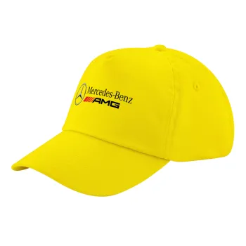 AMG Mercedes, Καπέλο παιδικό Baseball, 100% Βαμβακερό Twill, Κίτρινο (ΒΑΜΒΑΚΕΡΟ, ΠΑΙΔΙΚΟ, UNISEX, ONE SIZE)