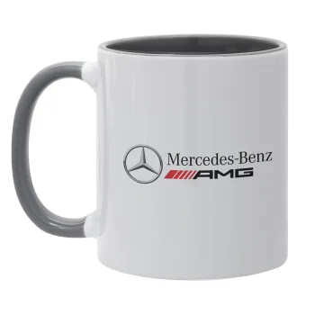 AMG Mercedes, Mug colored grey, ceramic, 330ml