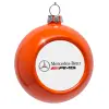 Orange Christmas tree ornament bauble 8cm