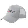 Adult Structured Trucker Hat, with Mesh, GRAY (100% COTTON, ADULT, UNISEX, ONE SIZE)