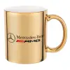 Mug ceramic, gold mirror, 330ml