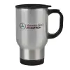 Stainless steel travel mug with lid, double wall 450ml