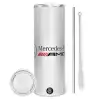 Tumbler stainless steel 600ml, with metal straw & cleaning brush
