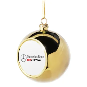 AMG Mercedes, Golden Christmas tree ball ornament 8cm