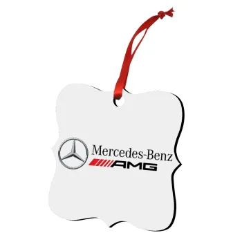 AMG Mercedes, Christmas ornament polygon wooden 7.5cm