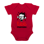 Βρεφικό φορμάκι μωρού,ΚΟΚΚΙΝΟ, 100% Organic Cotton, κοντομάνικο