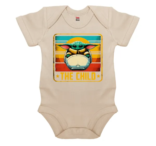 The Child — Βρεφικό φορμάκι μωρού, 0-18 μηνών, Natural, 100% Organic Cotton, κοντομάνικο