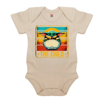 The Child, Βρεφικό φορμάκι μωρού, 0-18 μηνών, Natural (Εκρού), 100% Organic Cotton, κοντομάνικο