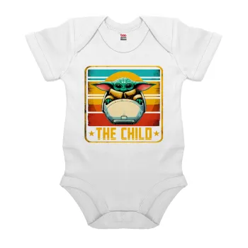 The Child, Βρεφικό φορμάκι μωρού, 0-24 μηνών, ΛΕΥΚΟ, 100% Organic Cotton, κοντομάνικο