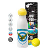 Tennis ball Metal mug thermos White, double wall, 550ml