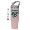 ΡΟΖ χρώματος Θερμός Ανοξείδωτο 890ml (30oz) με χερούλι