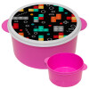 Tetris, ΡΟΖ παιδικό δοχείο φαγητού (lunchbox) πλαστικό (BPA-FREE) Lunch Βox M16 x Π16 x Υ8cm