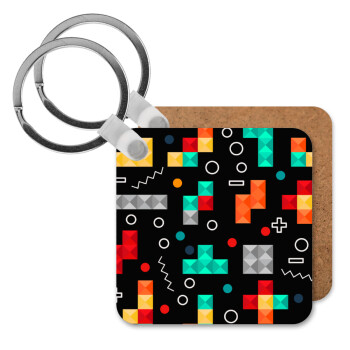 Tetris, Μπρελόκ Ξύλινο τετράγωνο MDF